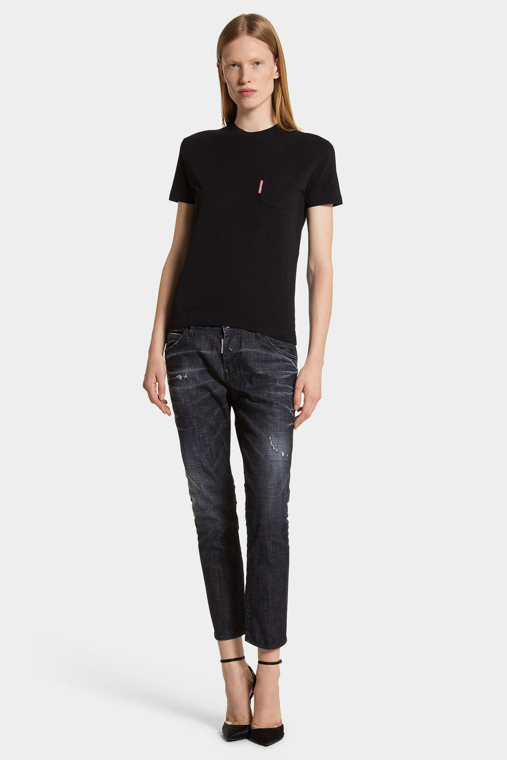 DSQUARED2 BLACK EASY WASH COOL GIRL JEANS — vista 3