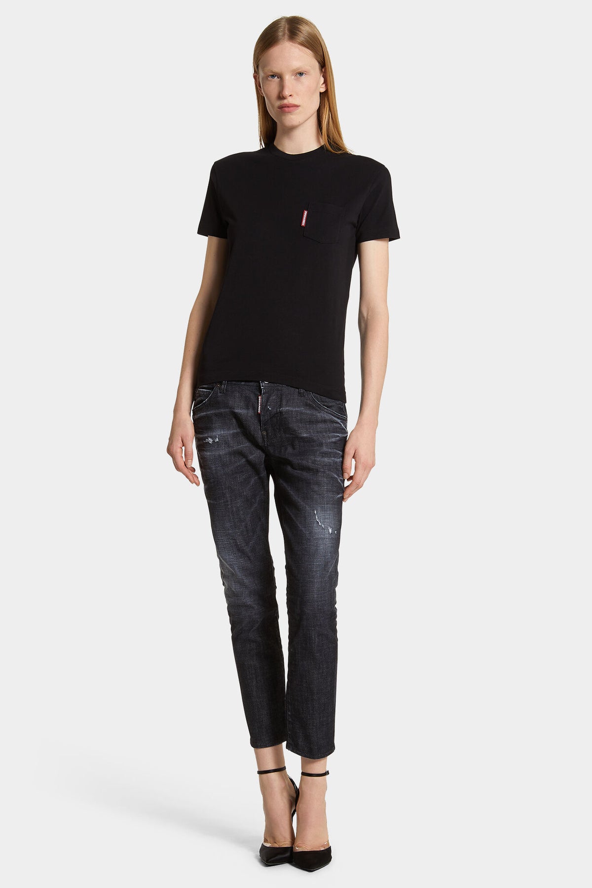 DSQUARED2 BLACK EASY WASH COOL GIRL JEANS — vista 3
