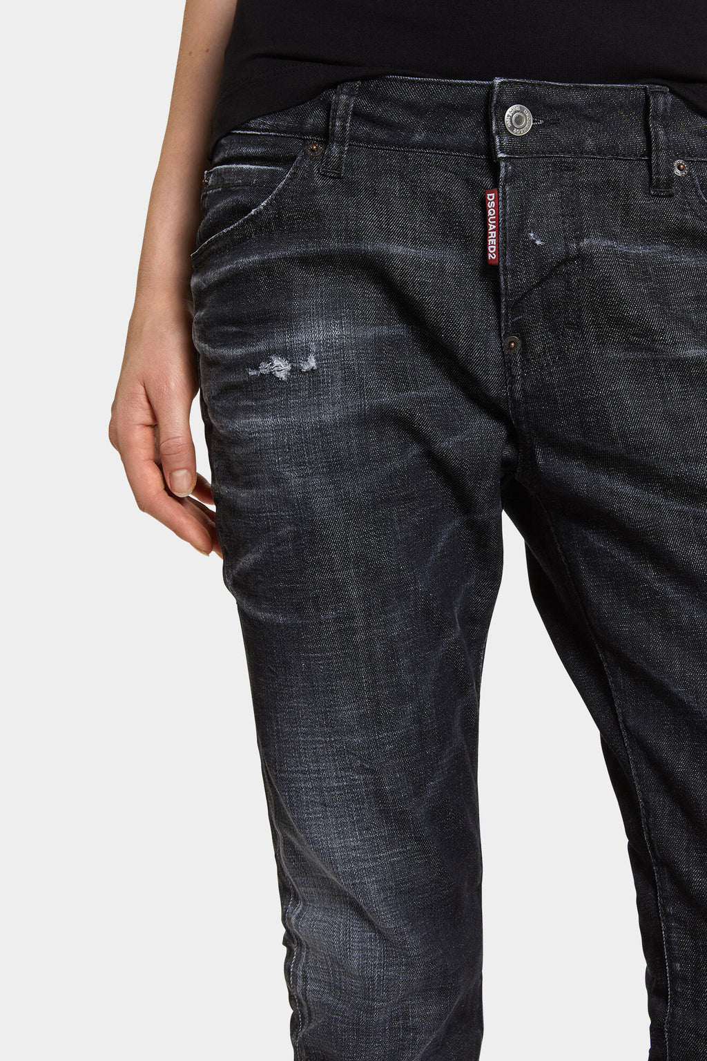 DSQUARED2 BLACK EASY WASH COOL GIRL JEANS — vista 5