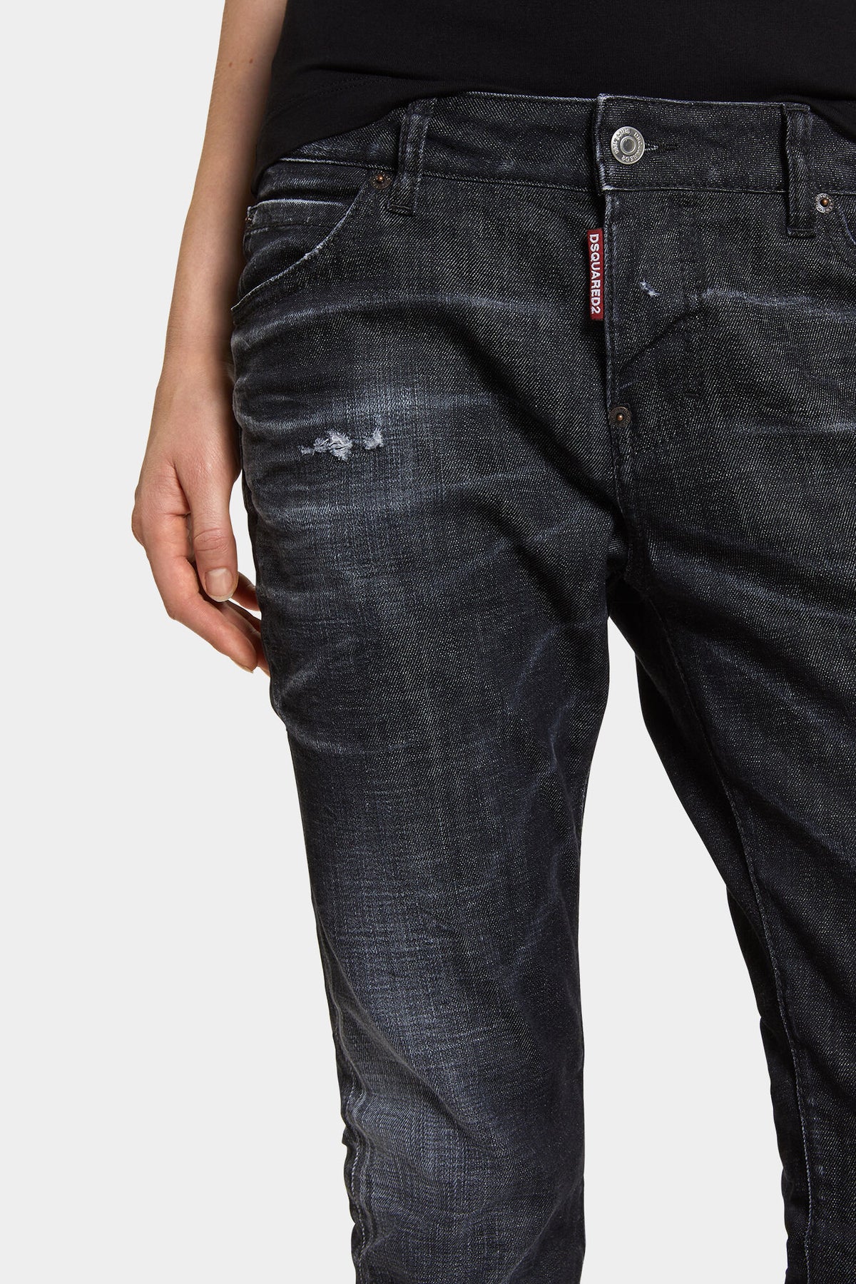 DSQUARED2 BLACK EASY WASH COOL GIRL JEANS — vista 5