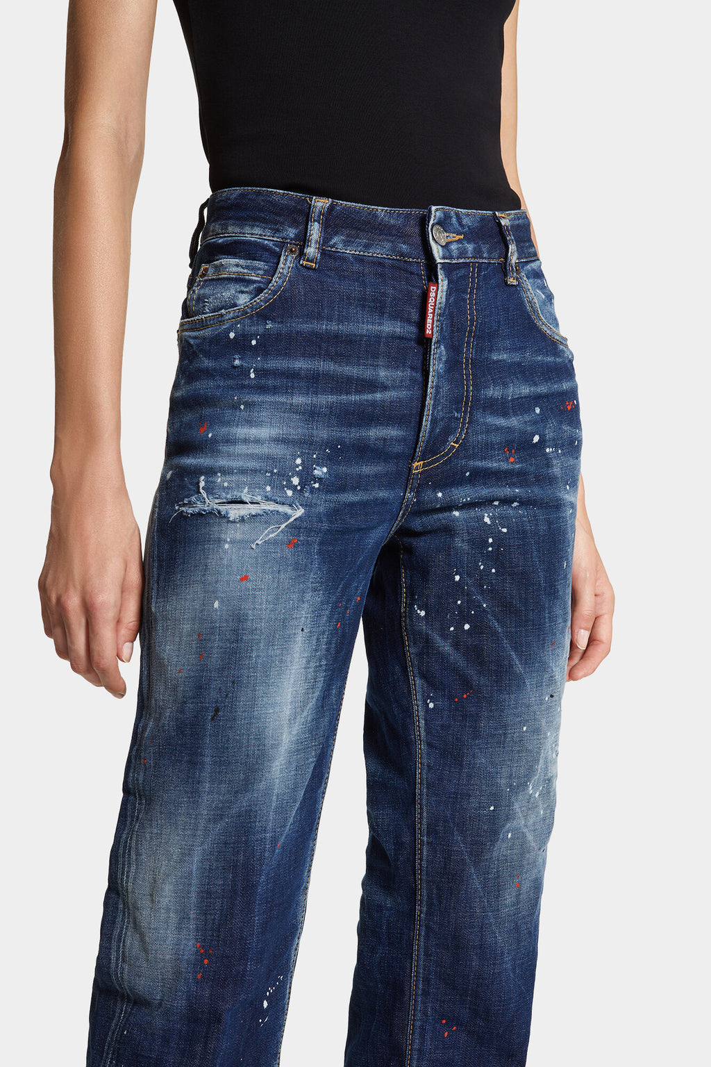 DSQUARED2 MEDIUM EASY WASH BOSTON JEANS BLUE — vista 6