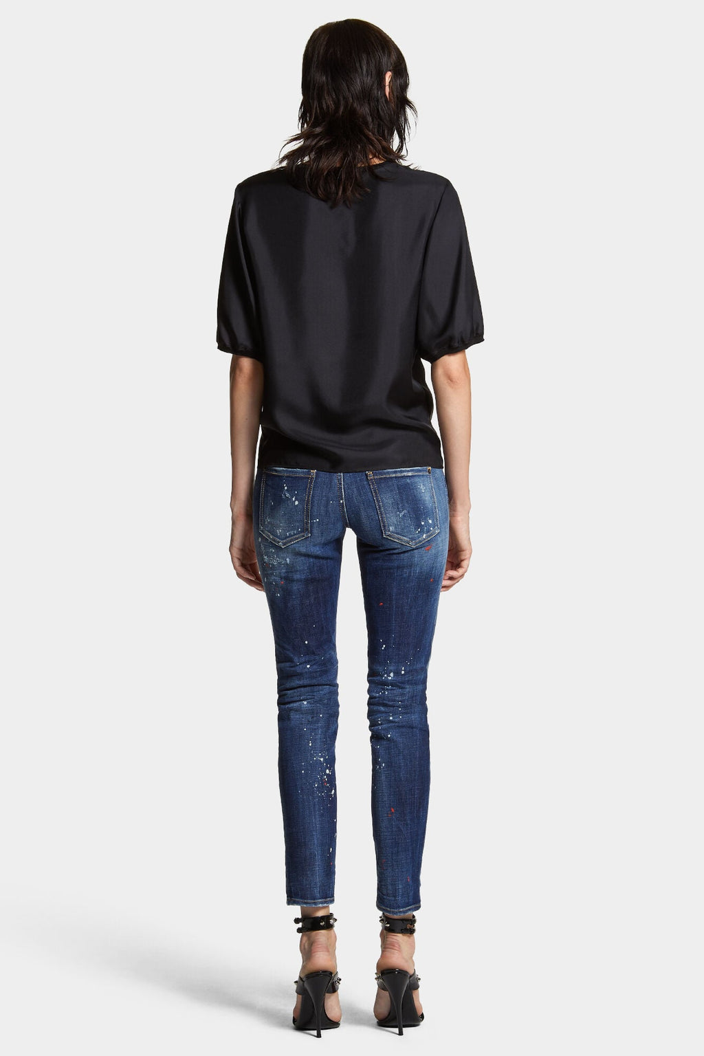 DSQUARED2 MEDIUM EASY WASH MEDIUM WAIST JENNIFER JEANS BLUE — vista 4