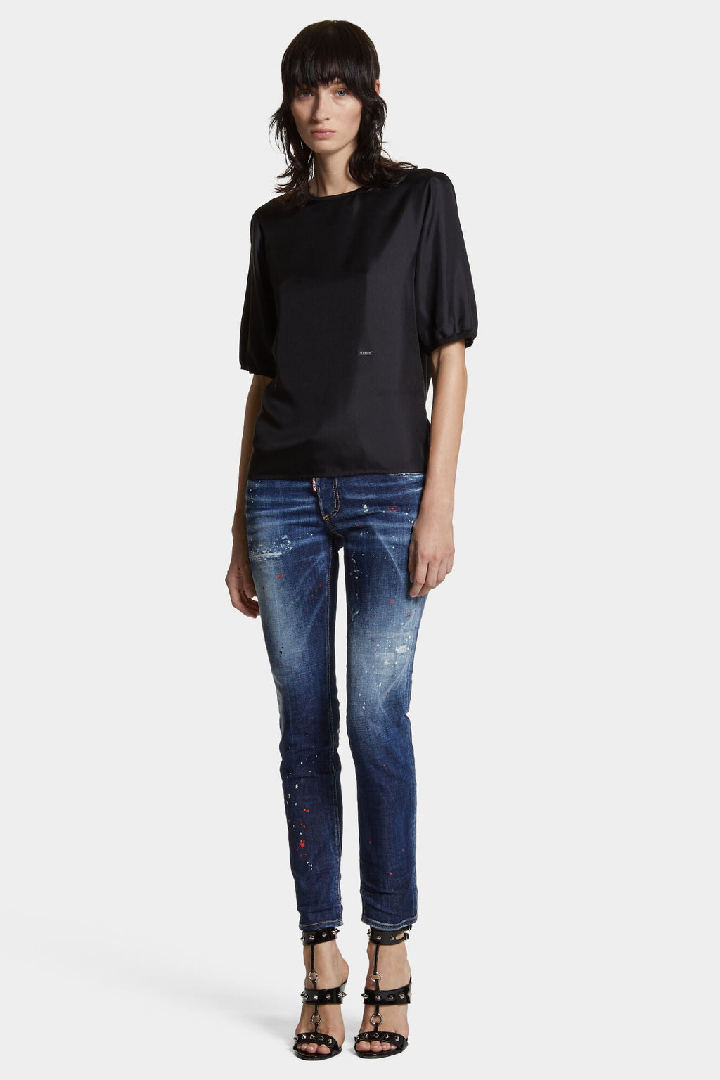 DSQUARED2 MEDIUM EASY WASH MEDIUM WAIST JENNIFER JEANS BLUE — vista 3