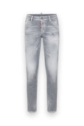 DSQUARED2 BRUSHED GREY WASH MEDIUM WAIST JENNIFER JEANS