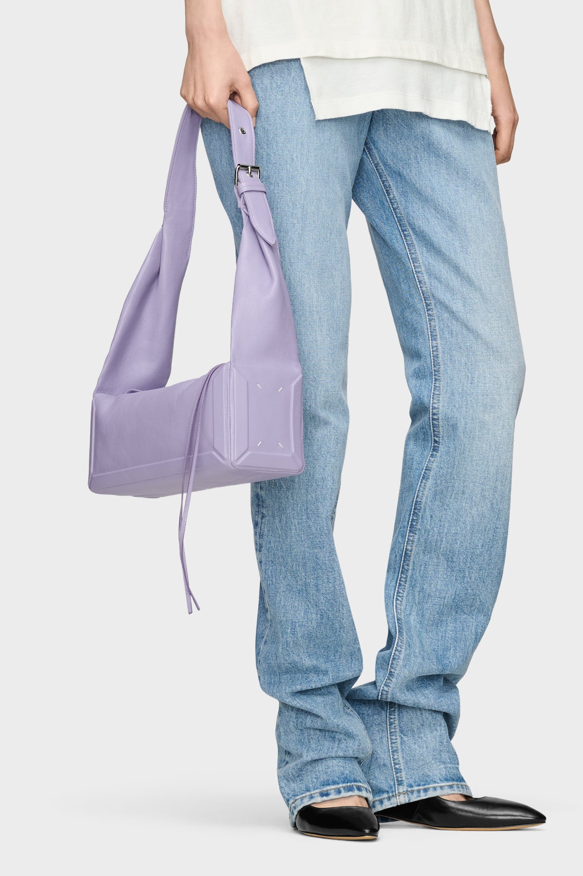 MAISON MARGIELA BOX BAG EAST WEST MEDIUM LILAC — vista 6