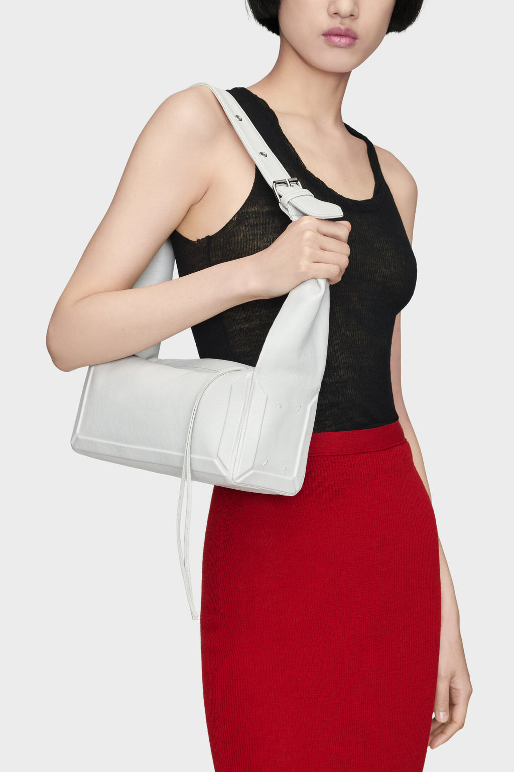 MAISON MARGIELA BOX BAG EAST WEST MEDIUM LIGHT GREY — vista 8