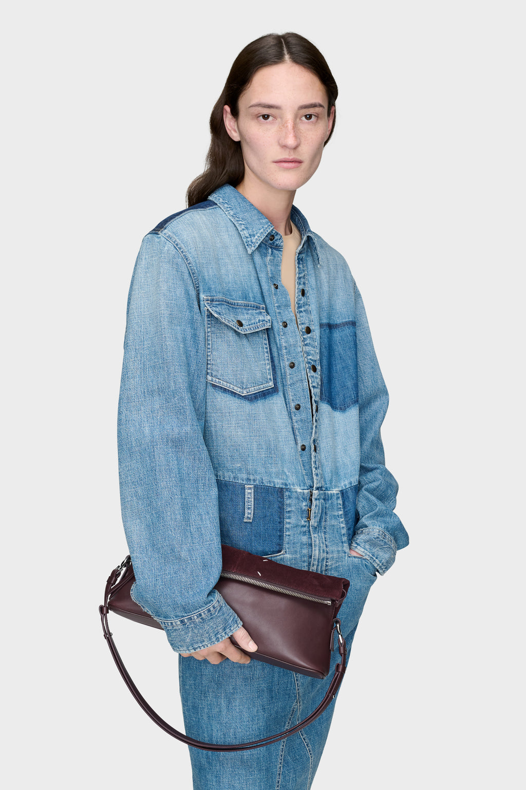 MAISON MARGIELA 5AC SOFT POUCH BORDEAUX — vista 7