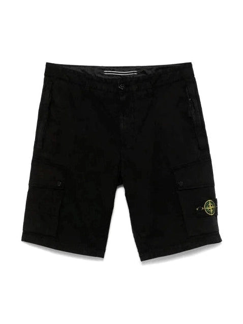 STONE ISLAND BLACK CARGO SHORT STONE ISLAND The Hype Company