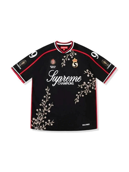 SUPREME FLORAL SOCCER JERSEY BLACK SUPREME The Hype Company