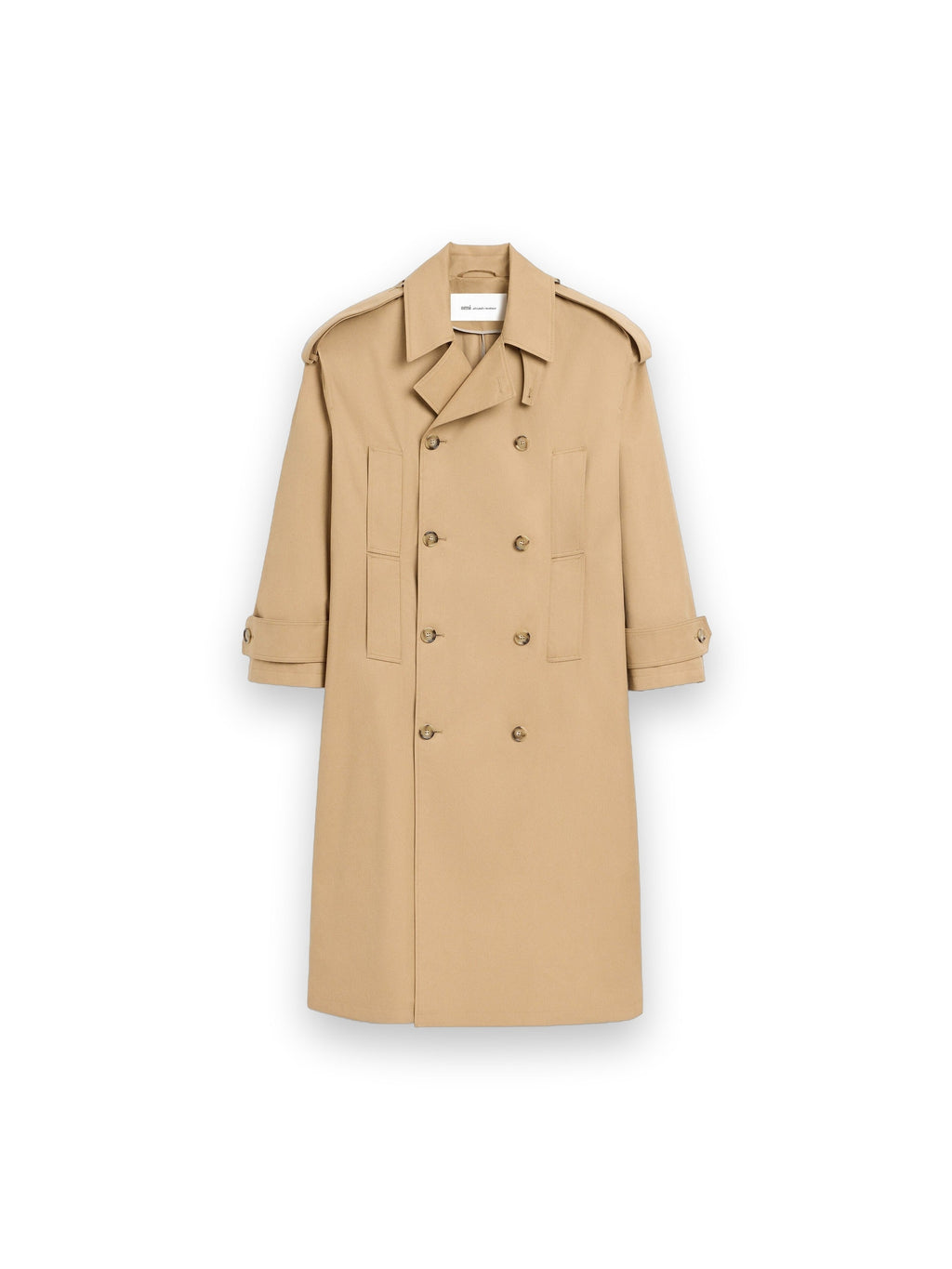 AMI PARIS BEIGE COTTON TRENCH COAT