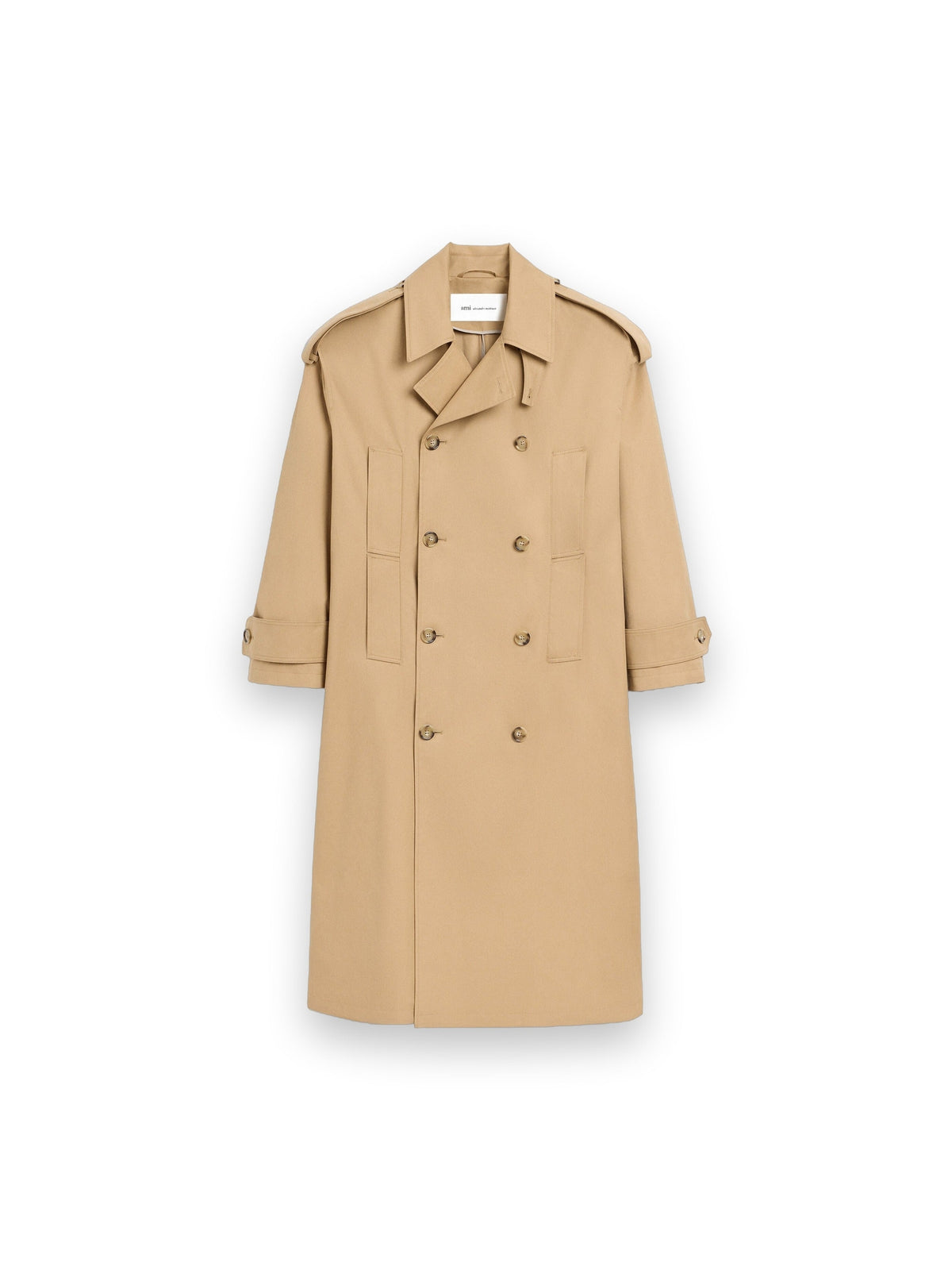 AMI PARIS BEIGE COTTON TRENCH COAT