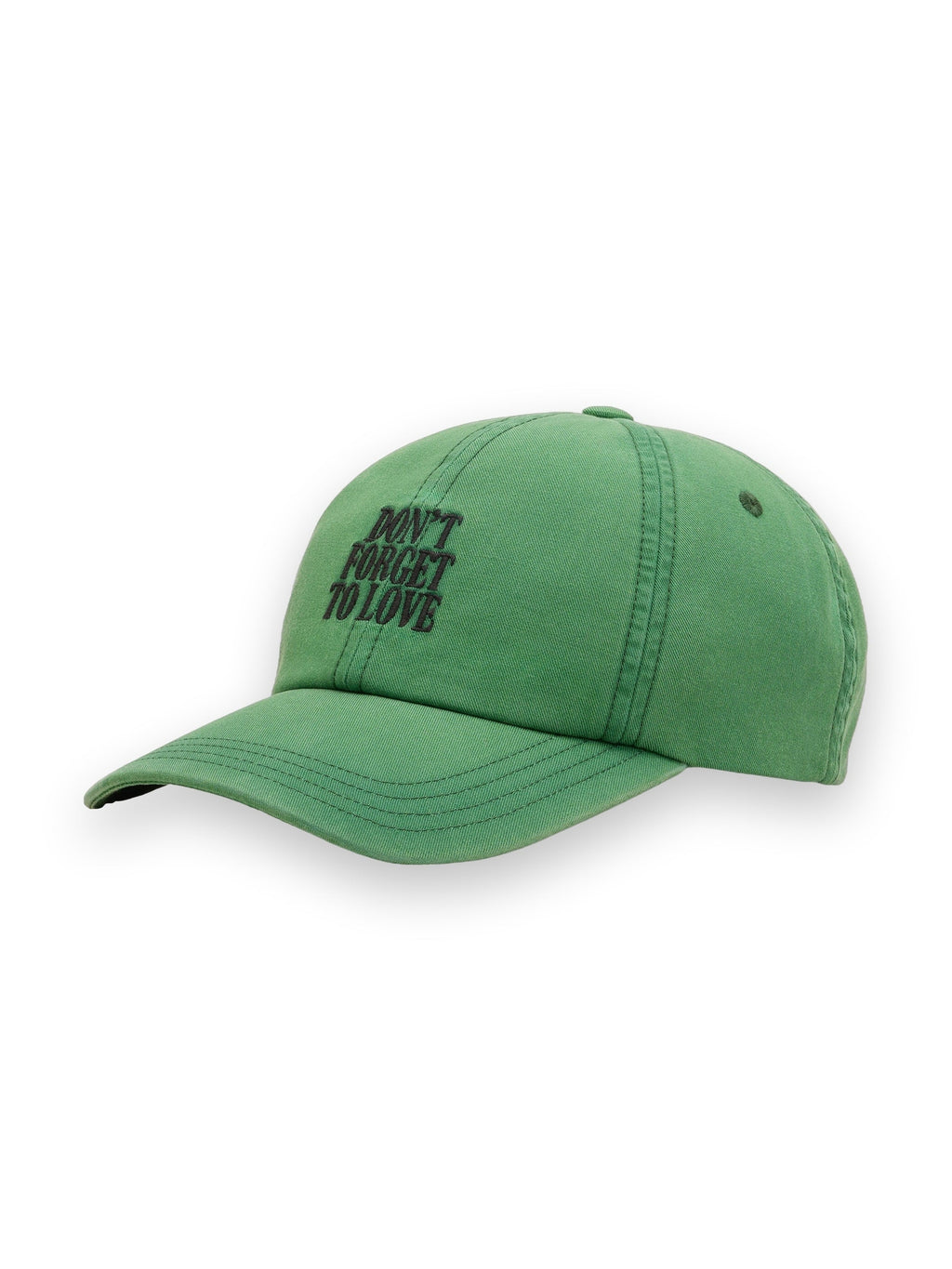 AMI PARIS GREEN COTTON "DON'T FORGET TO LOVE" CAP