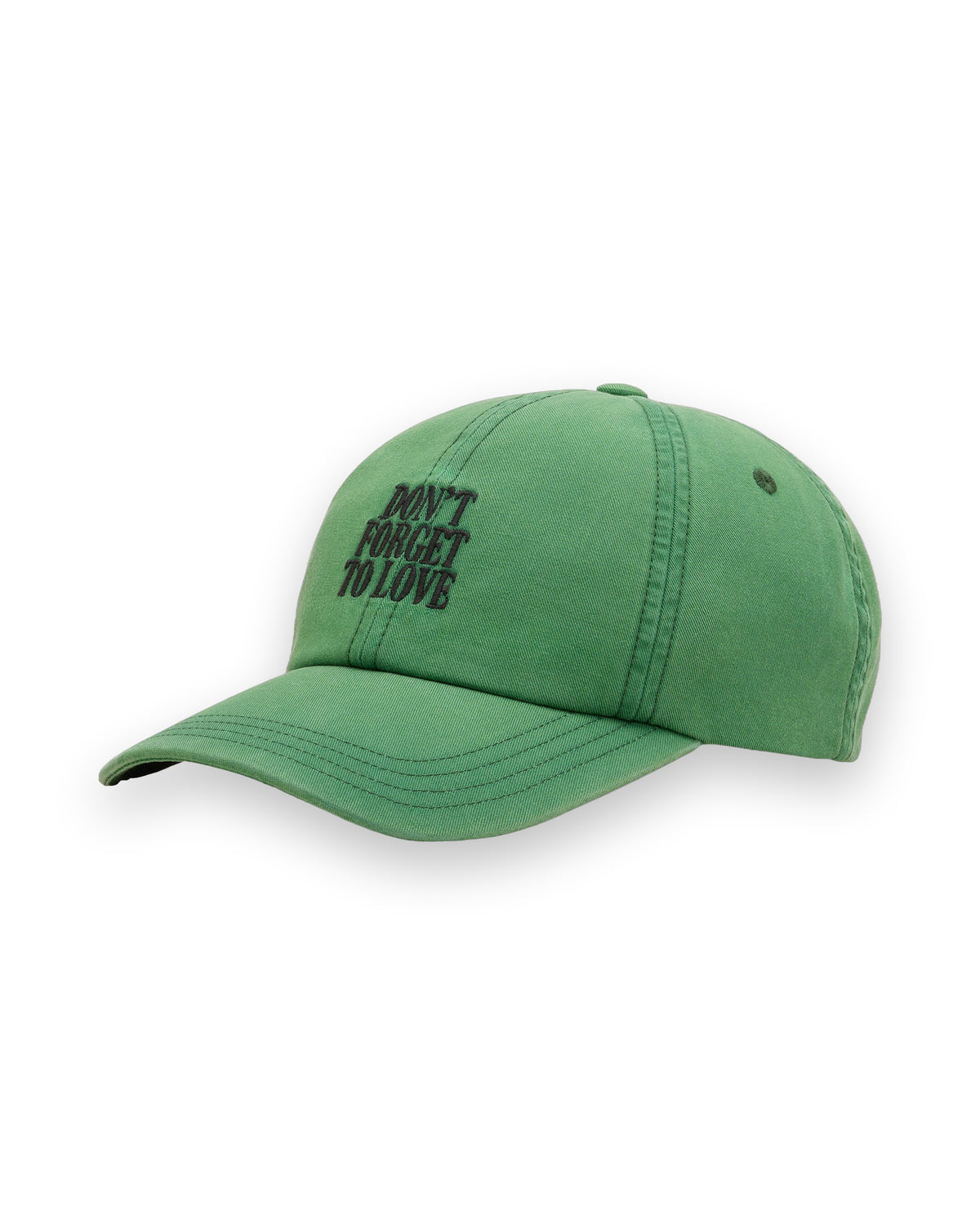 AMI PARIS GREEN COTTON "DON'T FORGET TO LOVE" CAP