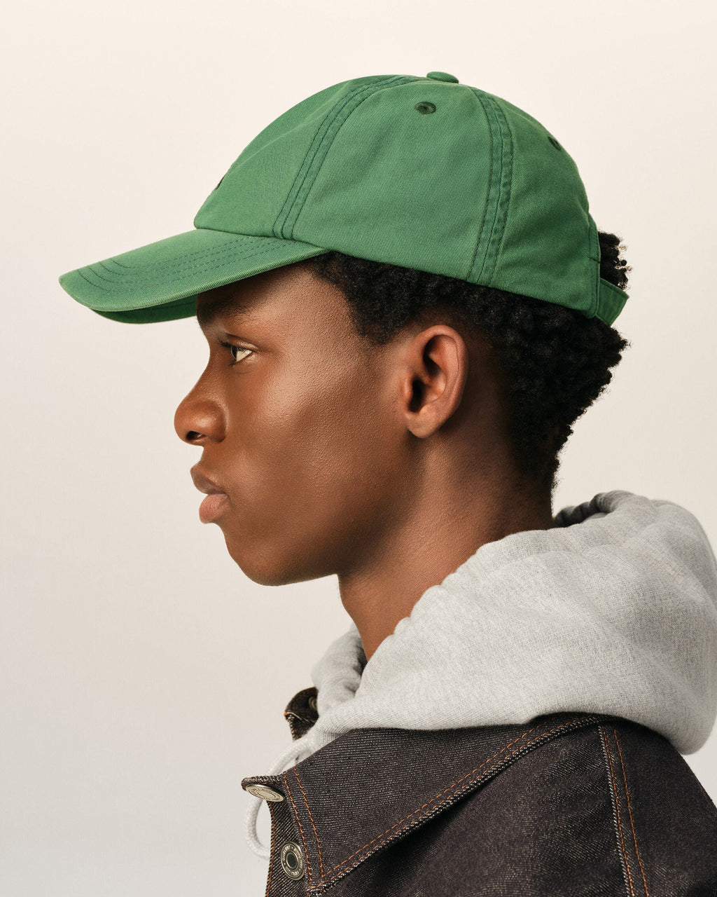 AMI PARIS GREEN COTTON "DON'T FORGET TO LOVE" CAP — vista 5