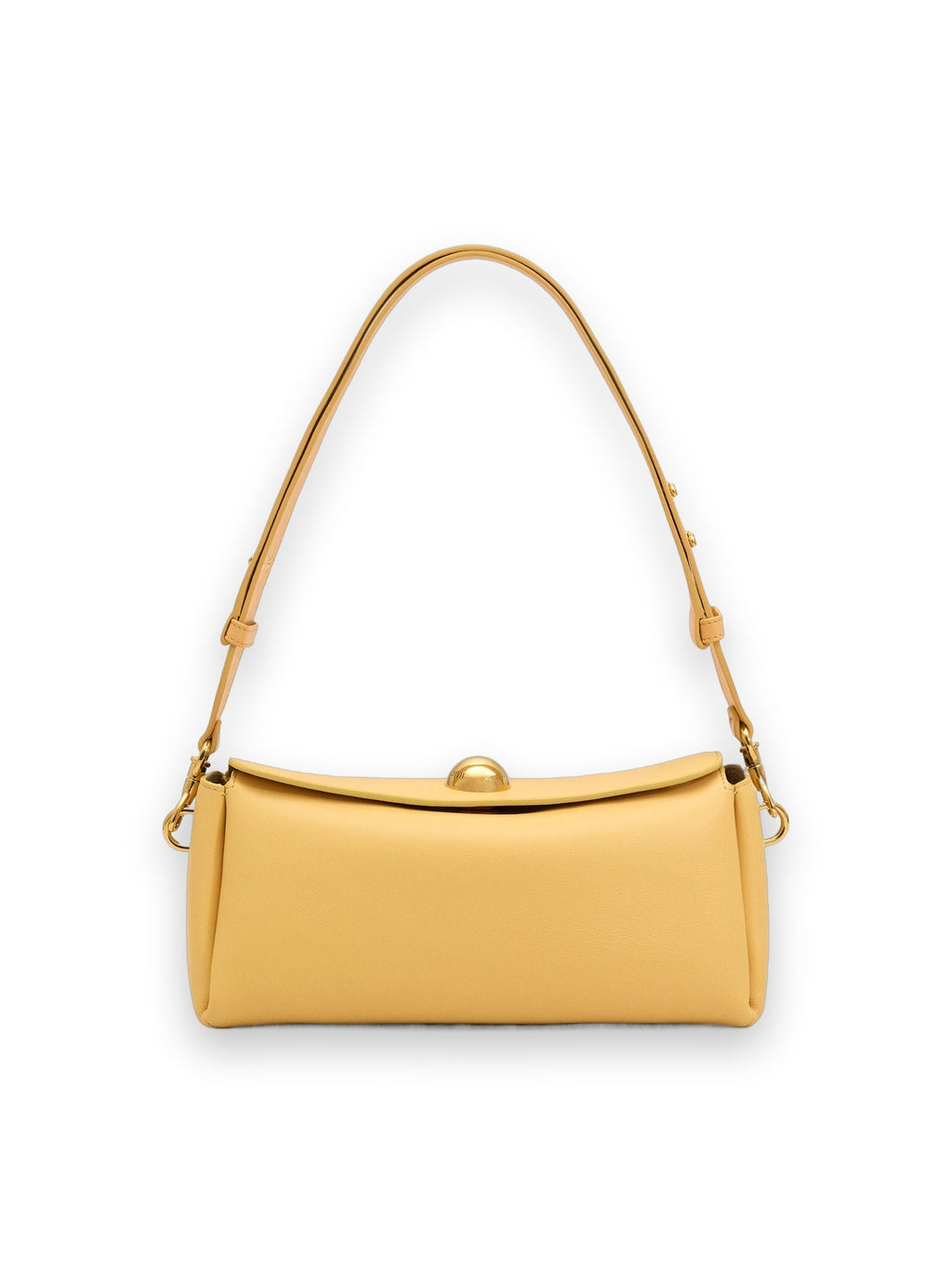 AMI PARIS YELLOW COW LEATHER CARROUSEL BAG