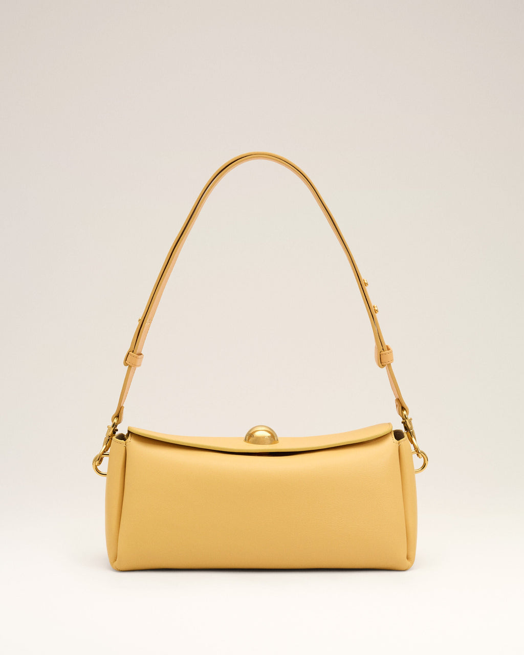 AMI PARIS YELLOW COW LEATHER CARROUSEL BAG — vista 8