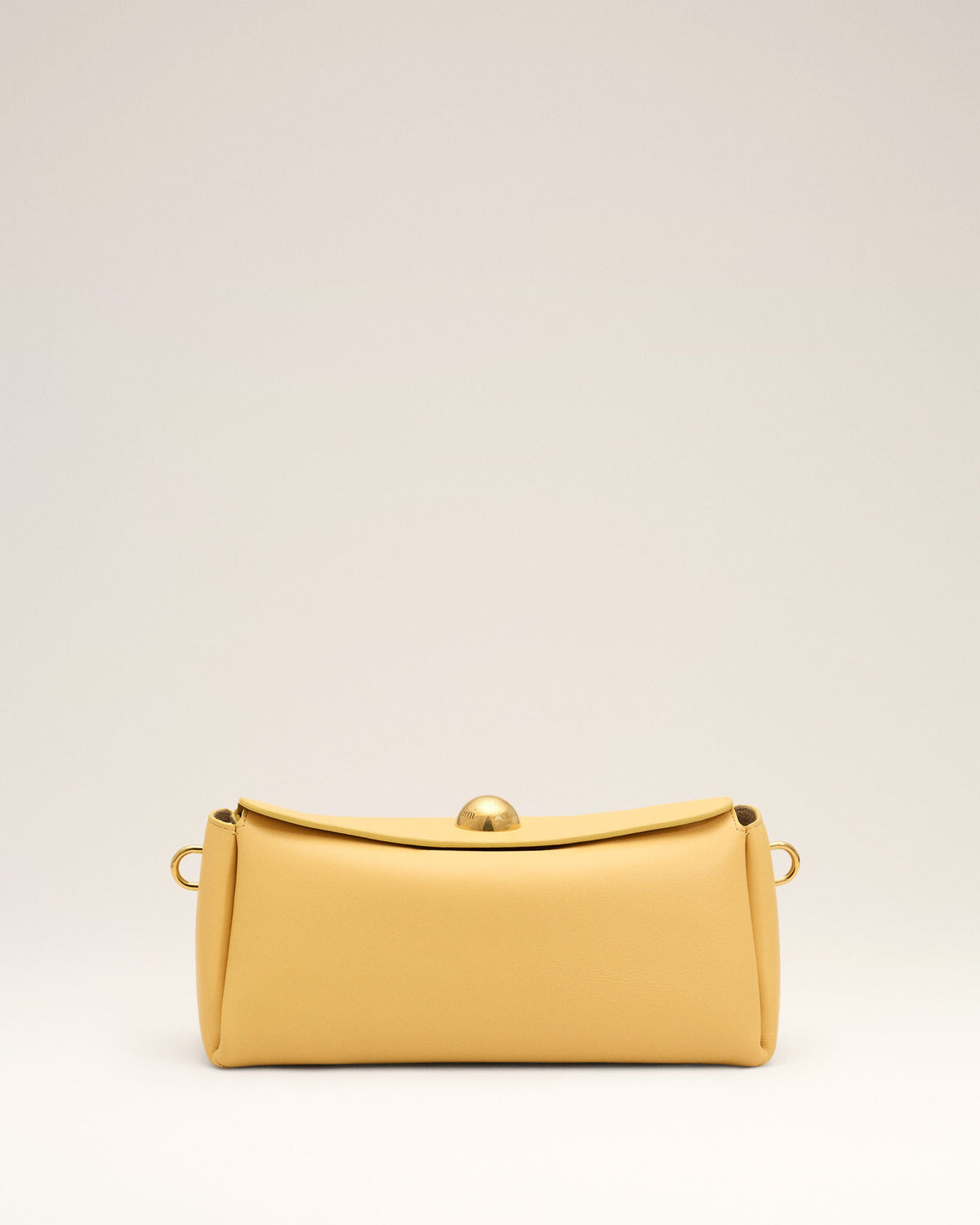 AMI PARIS YELLOW COW LEATHER CARROUSEL BAG — vista 3
