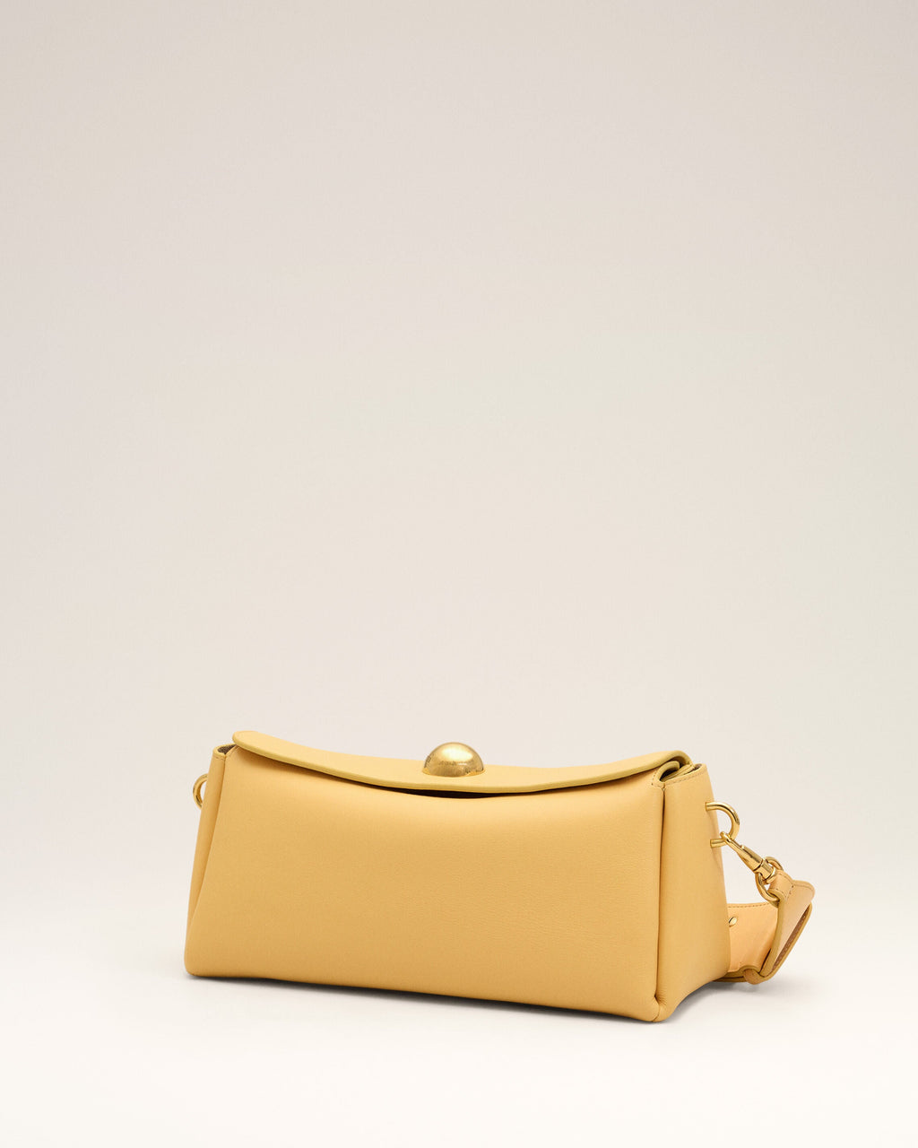 AMI PARIS YELLOW COW LEATHER CARROUSEL BAG — vista 4