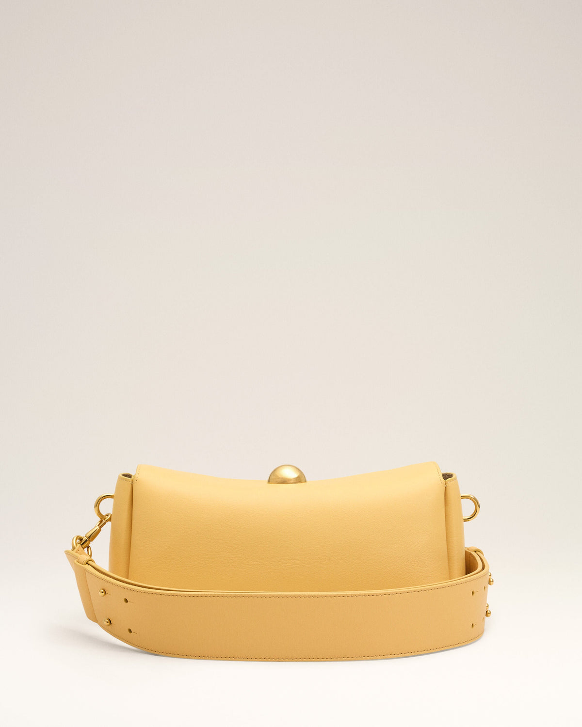 AMI PARIS YELLOW COW LEATHER CARROUSEL BAG — vista 5