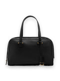 AMI PARIS BLACK COWHIDE LEATHER GEORGES BOWLING BAG