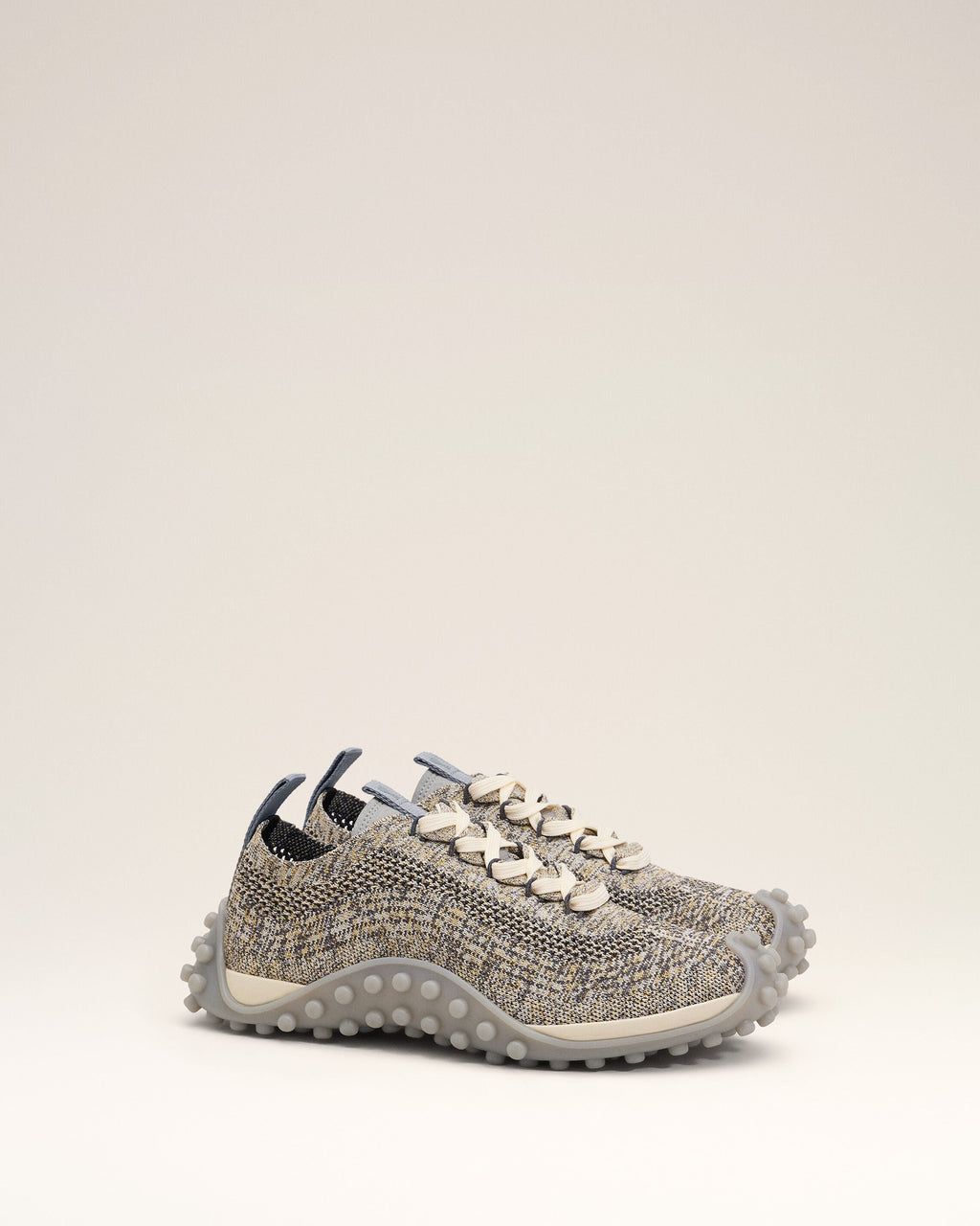 AMI PARIS GREY KNIT MIRAGE SNEAKERS — vista 9