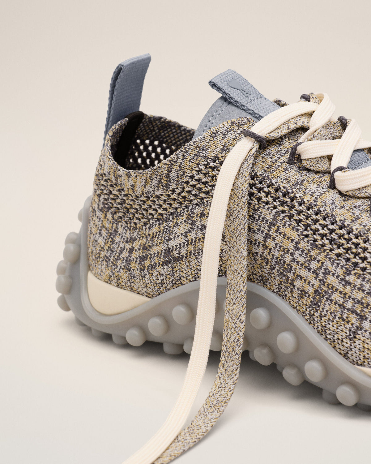 AMI PARIS GREY KNIT MIRAGE SNEAKERS — vista 5