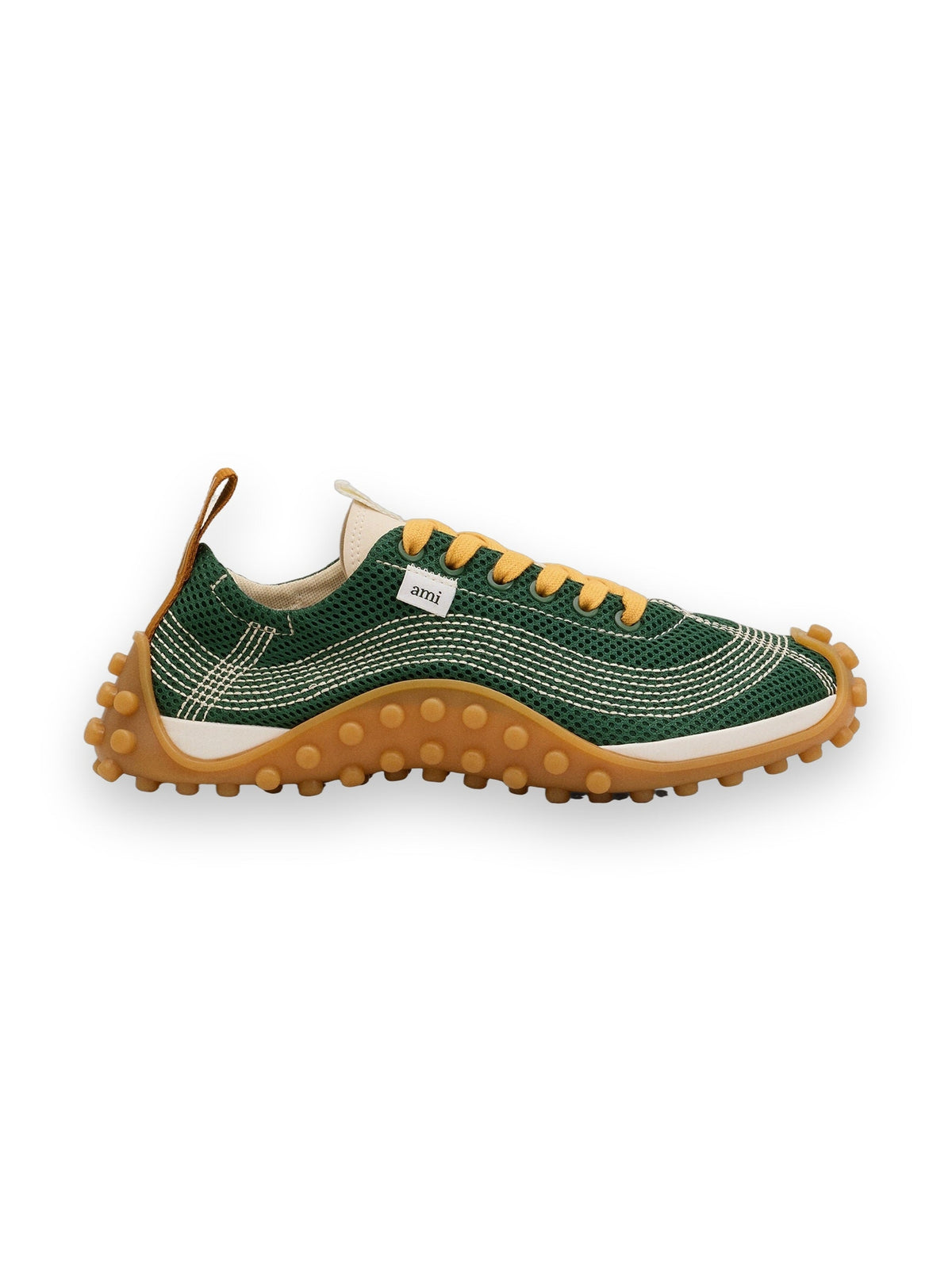AMI PARIS GREEN MESH MIRAGE SNEAKERS