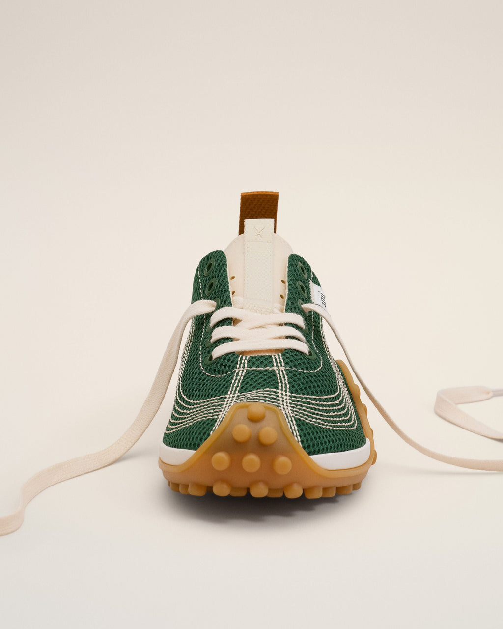 AMI PARIS GREEN MESH MIRAGE SNEAKERS — vista 5