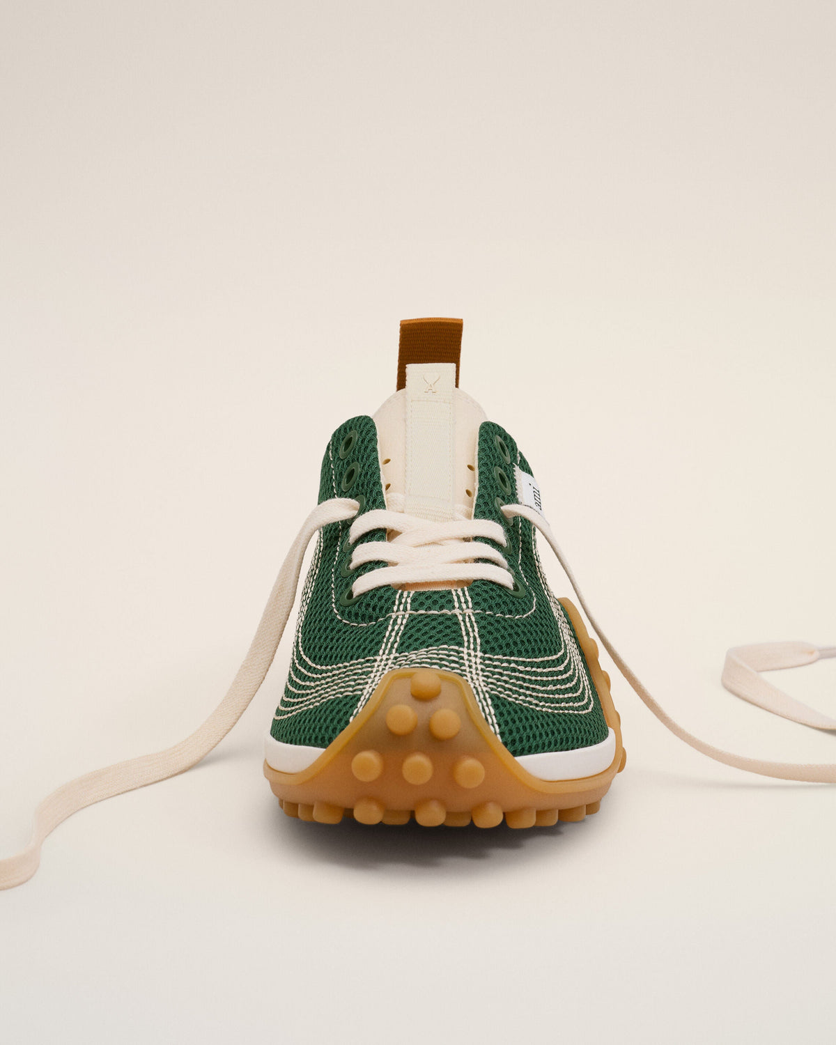 AMI PARIS GREEN MESH MIRAGE SNEAKERS — vista 5