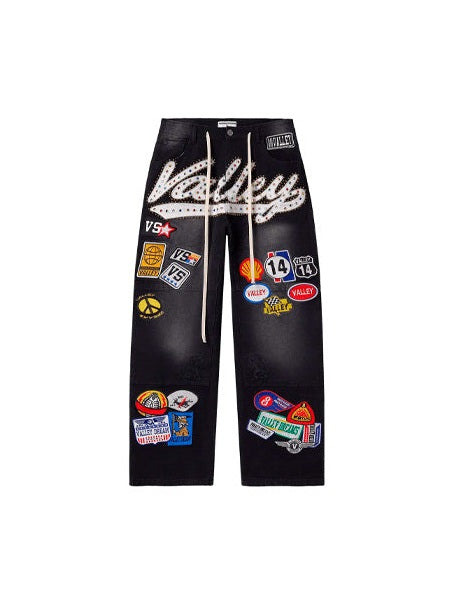 VALLEY 1980s PAINTERS JEANS BLACK