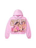 VALLEY DREAMS 199X ZIP UP HOODIE PINK