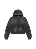 VALLEY DREAMS REBORN WAFFLE ZIP UP BLACK