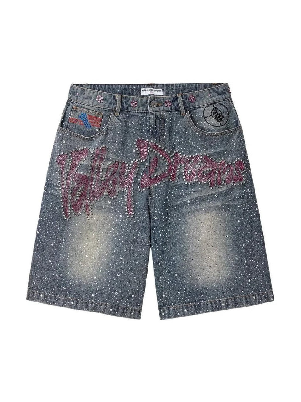 VALLEY FOREVER ICED OUT JORTS MID BLUE