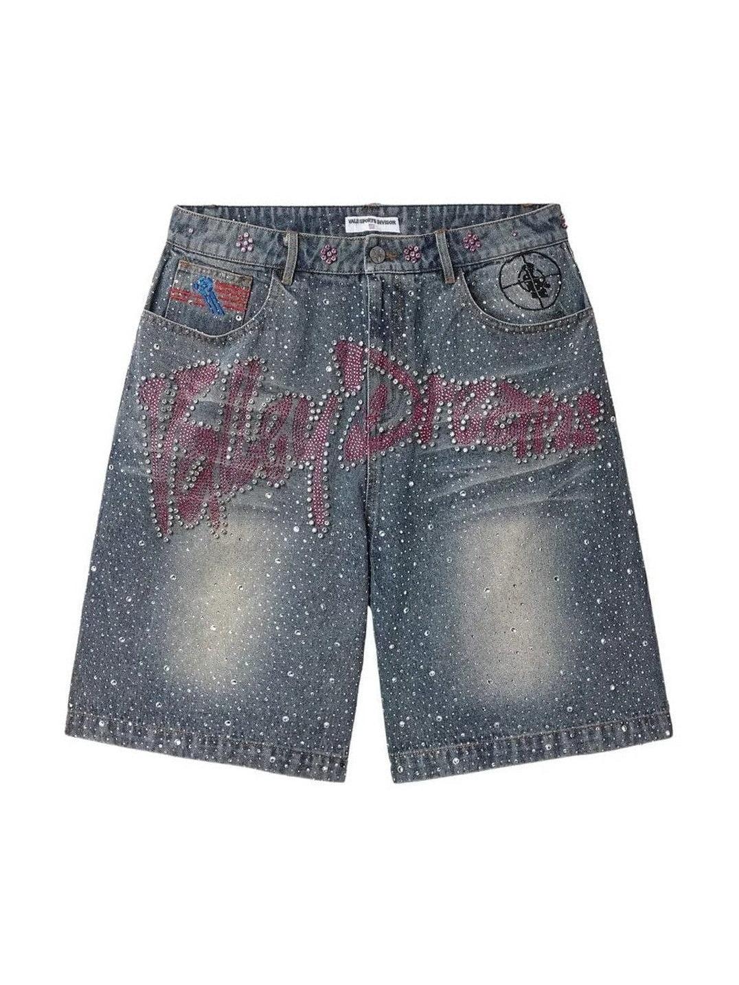 VALLEY FOREVER ICED OUT JORTS MID BLUE