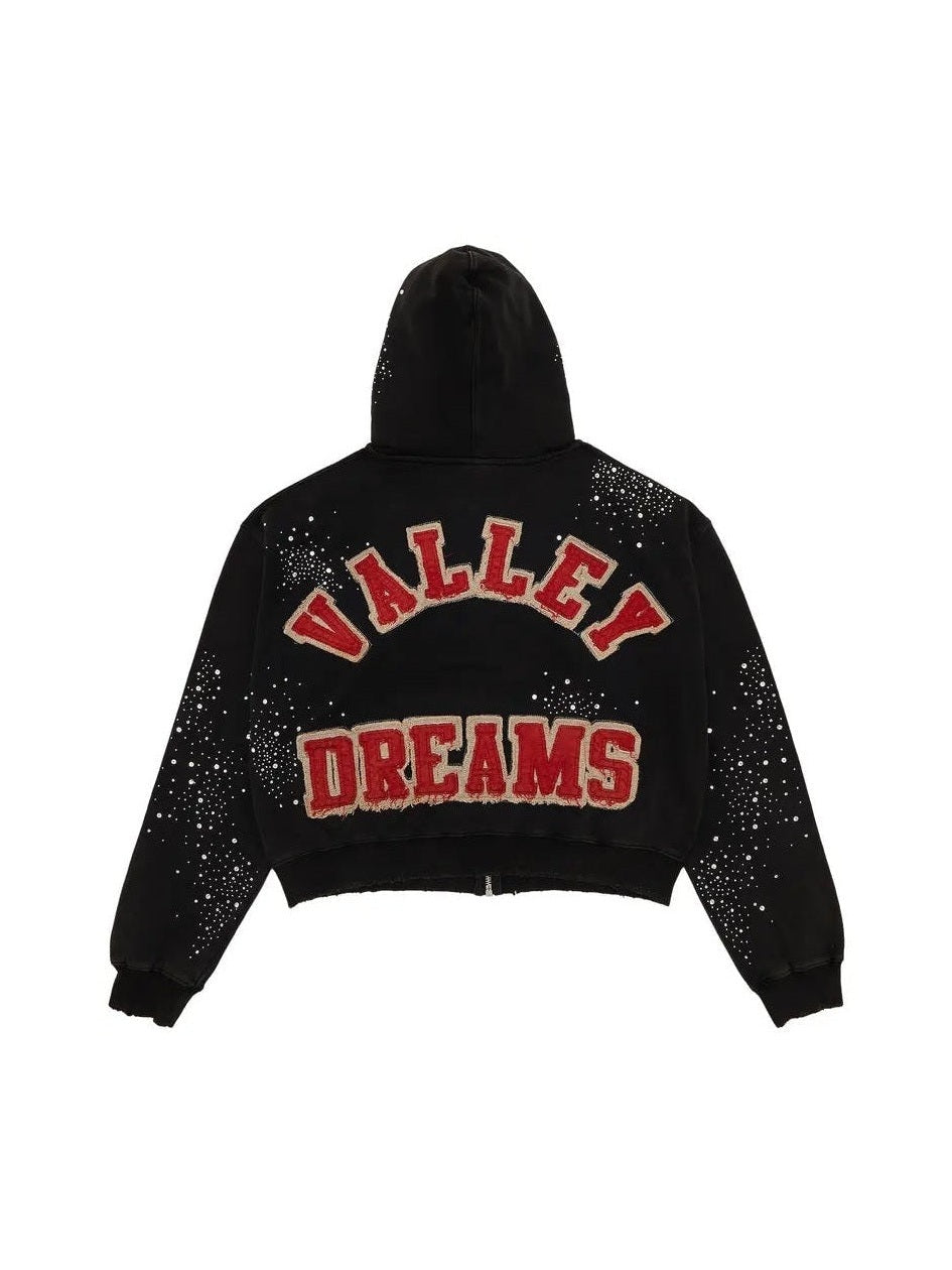 VALLEY FOREVER PLUTO CLUSTERED ZIP UP BLACK