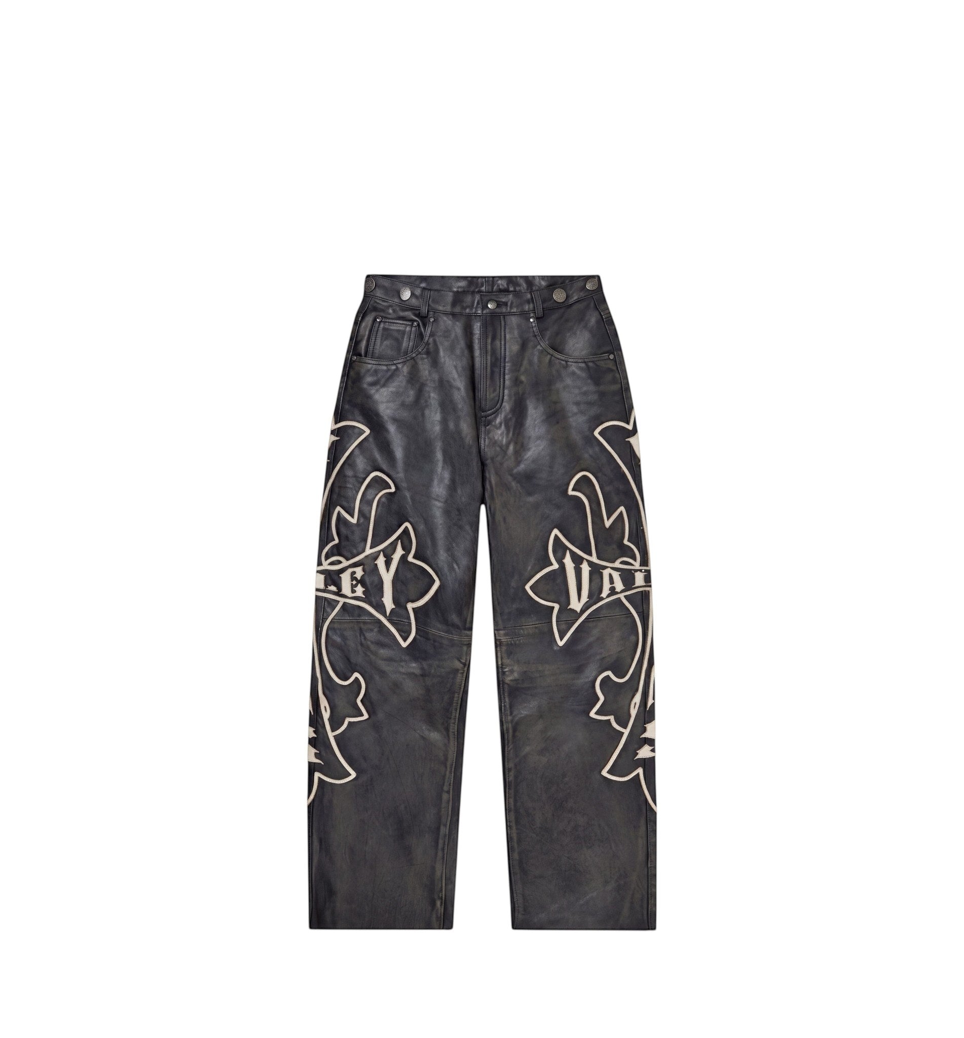 VALLEY HARDY LEATHER PANTS BLACK