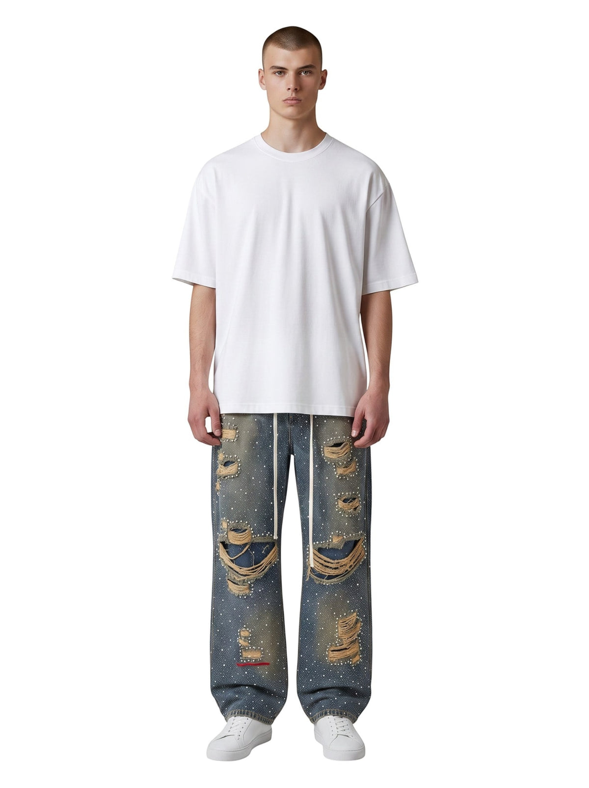 VALLEY ICED OUT DENIM DEST BLUE JEANS