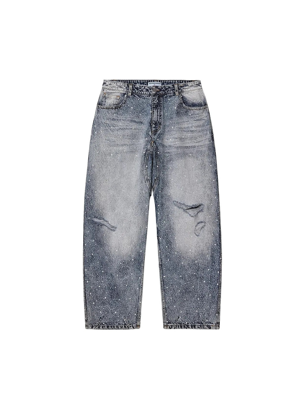 VALLEY LIGHT WASH RHINESTONE JEANS