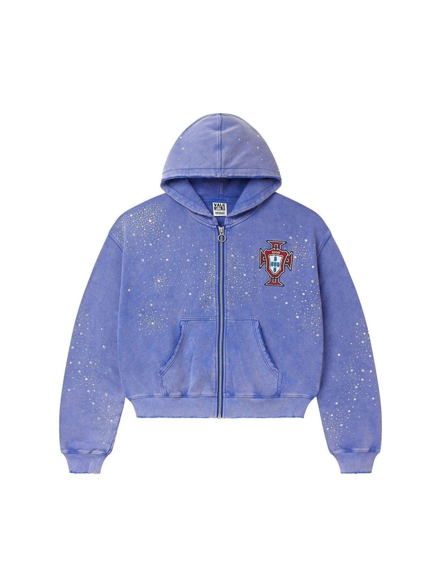 VALLEY PLUTO SEA CLUSTERED LIGHT BLUE ZIP UP