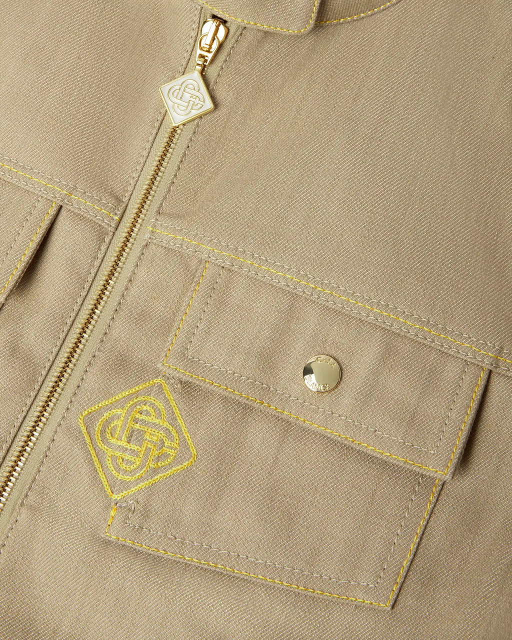 CASABLANCA BEIGE DESERT CANVAS DENIM JACKET — vista 7