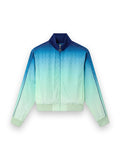 CASABLANCA BLUE & GREEN GRADIENT MONOGRAM JACQUARD TRACK JACKET