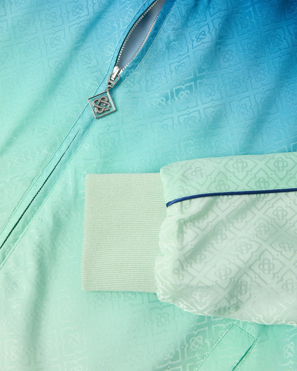 CASABLANCA BLUE & GREEN GRADIENT MONOGRAM JACQUARD TRACK JACKET — vista 5
