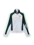 CASABLANCA WHITE & NAVY PINSTRIPE PANELLED TRACK JACKET