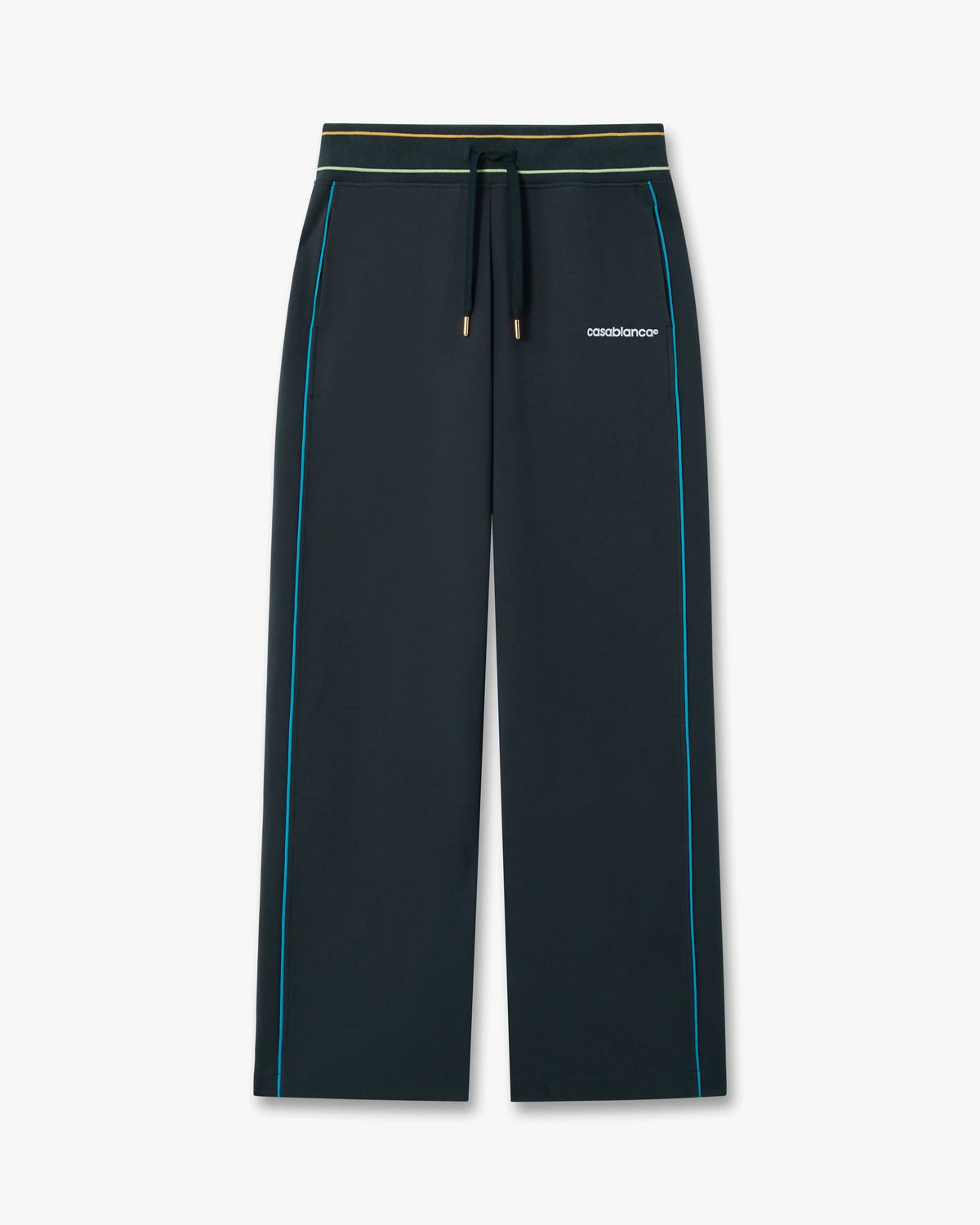 CASABLANCA NAVY LOW-RISE PUNTO JOGGERS WITH CONTRAST PIPING