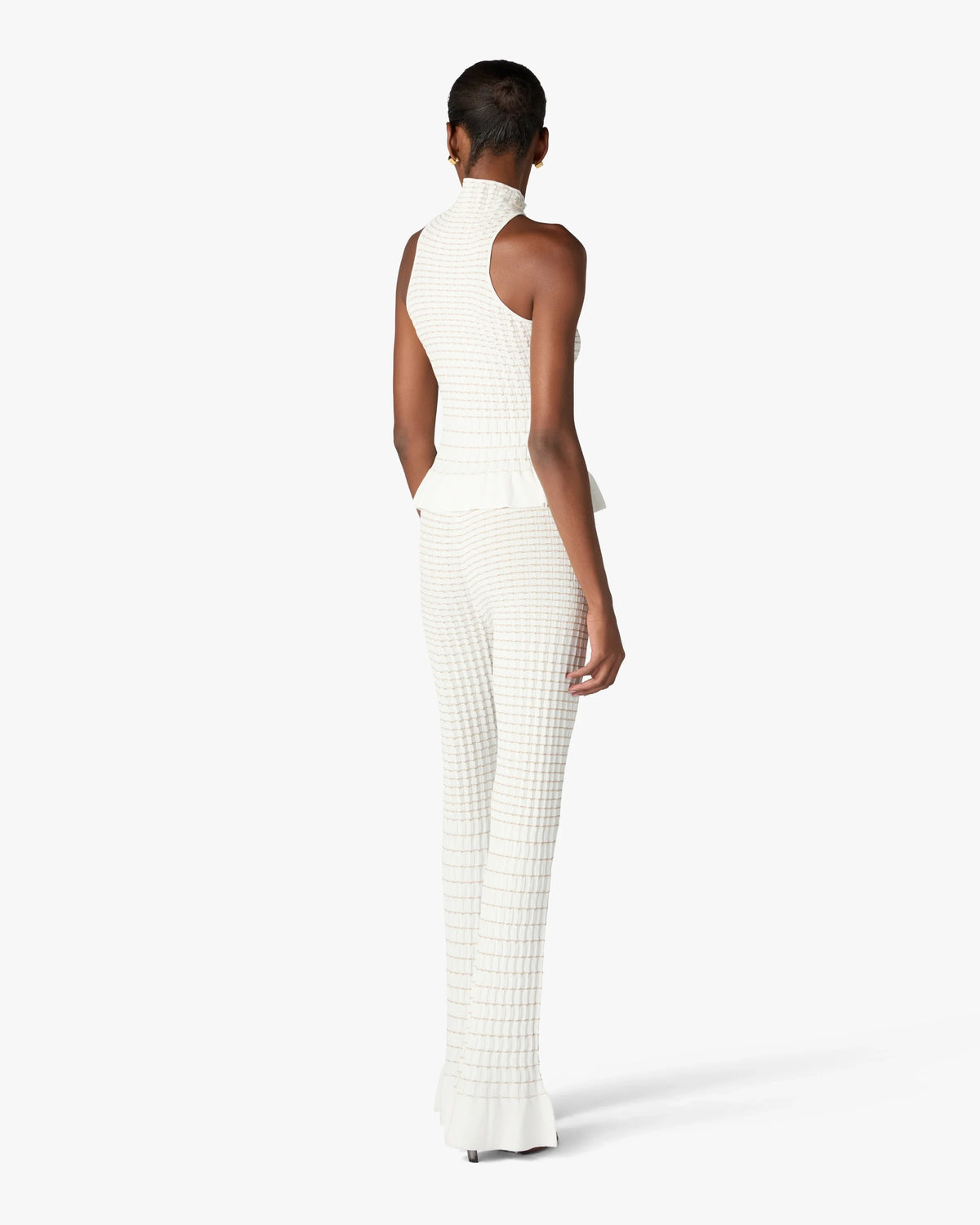 CASABLANCA WHITE PLEATED MOSAIC TOP — vista 3