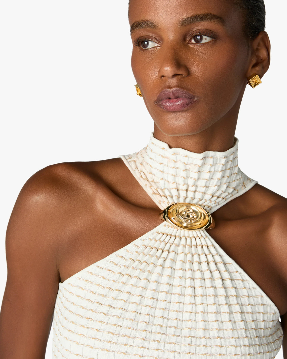 CASABLANCA WHITE PLEATED MOSAIC TOP — vista 5