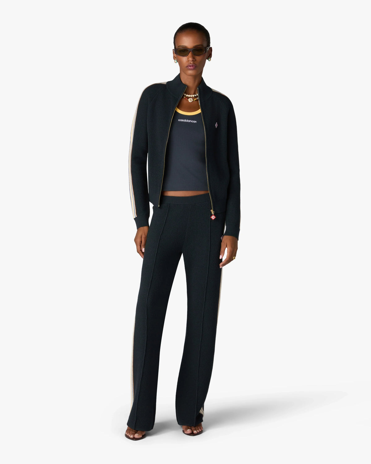 CASABLANCA CAFÉ CULTURE WOOL TRACK JACKET — vista 2