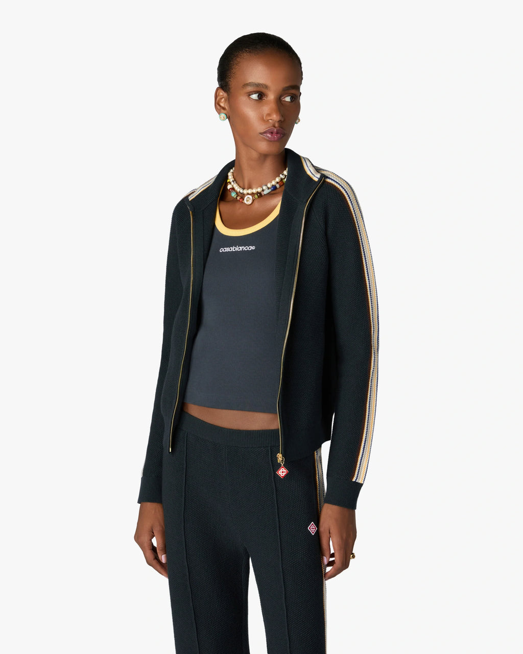 CASABLANCA CAFÉ CULTURE WOOL TRACK JACKET — vista 4