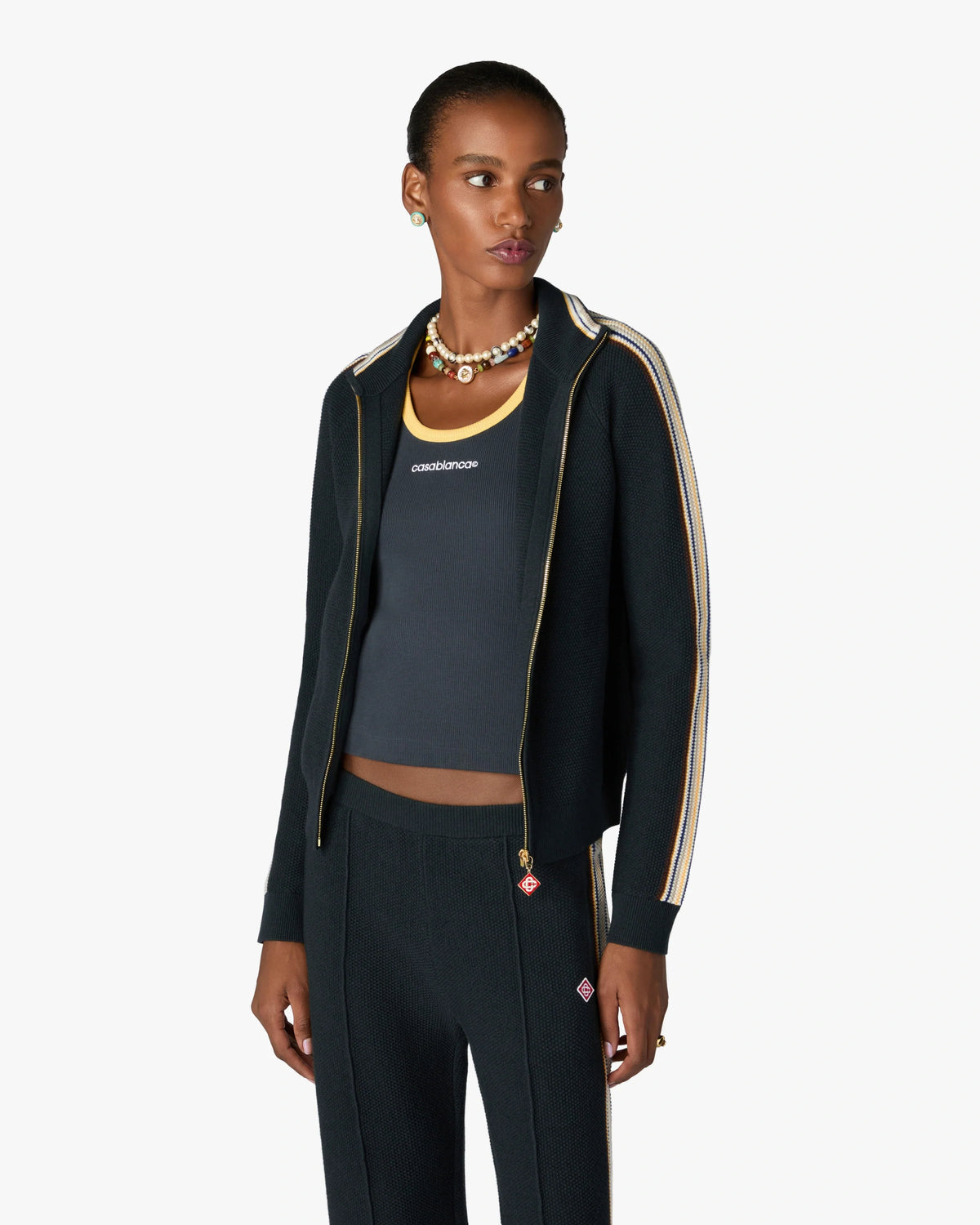 CASABLANCA CAFÉ CULTURE WOOL TRACK JACKET — vista 4