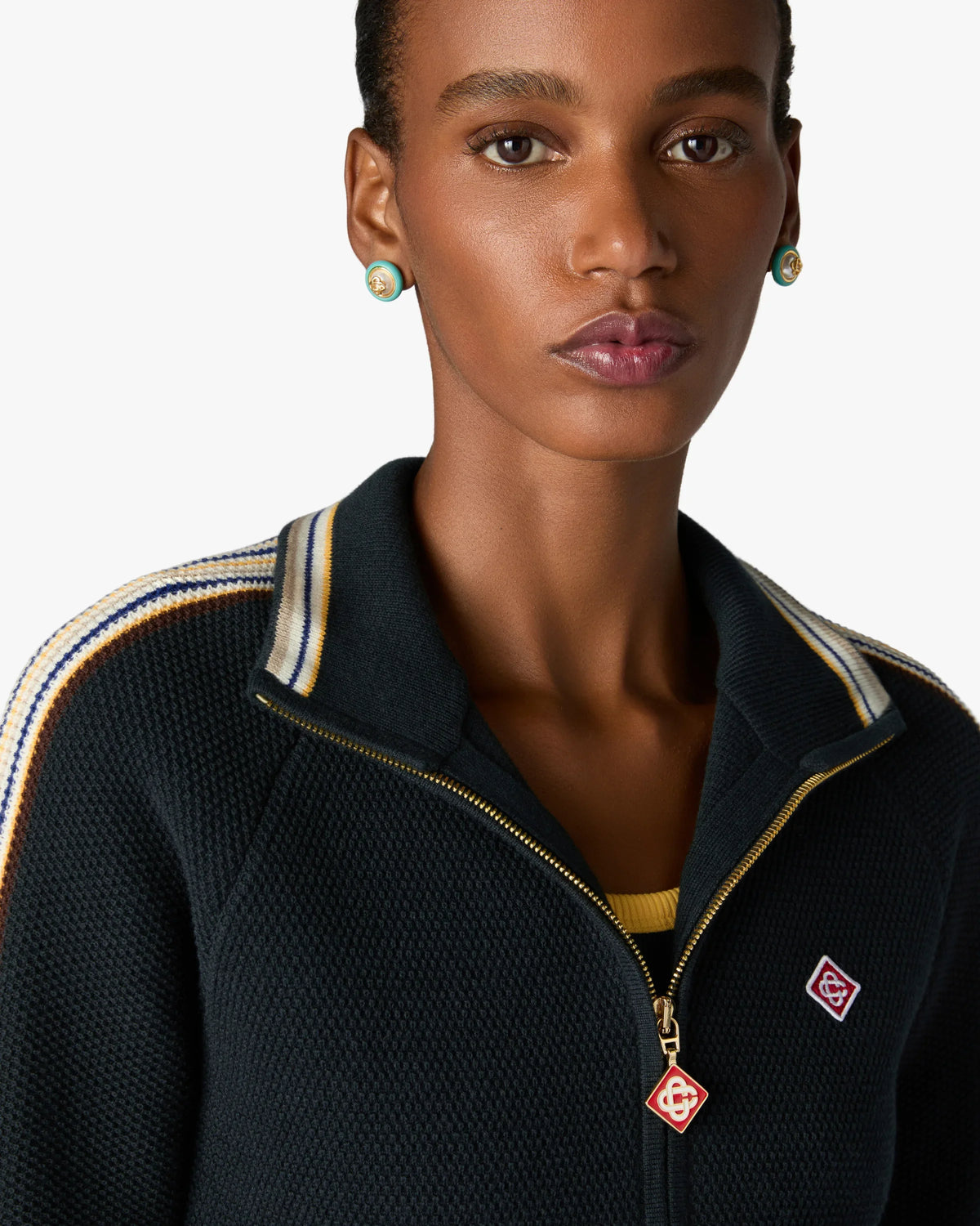 CASABLANCA CAFÉ CULTURE WOOL TRACK JACKET — vista 5